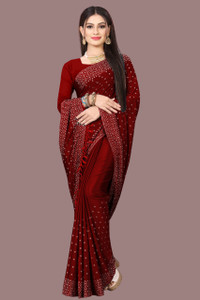 Madhavsaree Self Design, Applique Chanderi Chanderi, Chiffon Saree