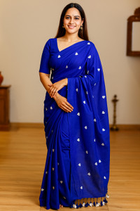 TARAMAACREATION Embroidered Handloom Handloom Pure Cotton Saree