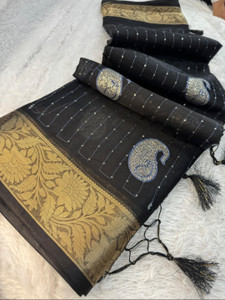 Banaras silk palace Embellished Banarasi Organza Saree