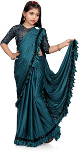 Avsar international Embellished Bollywood Lycra Blend Saree