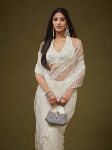 KASEE Embroidered Bollywood Net Saree