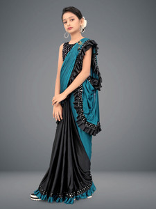XOOM LADY Embellished Bollywood Lycra Blend Saree
