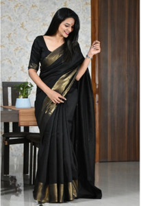 Mollika Woven, Self Design Handloom Cotton Silk, Tussar Silk Saree