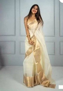 Kavita Creation Self Design Bollywood Tissue Saree