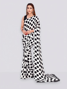 Anand Sarees Printed, Polka Print Daily Wear Georgette Saree