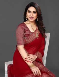 AVDOM Embroidered Bollywood Georgette Saree