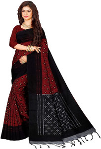 Shree Hari Printed Sambalpuri Cotton Blend Saree
