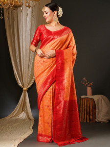Sareemall Woven Banarasi Satin Saree