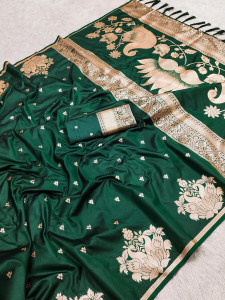 WOMENELEGENCE Woven Paithani Pure Silk Saree