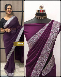 Aquiliq Woven Bollywood Georgette Saree