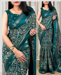 SILK VISTA Floral Print Daily Wear Silk Blend Saree