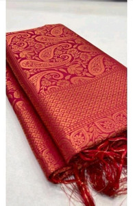 pluze fashion studio Woven Kanjivaram Pure Cotton Saree