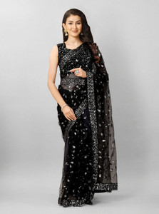 RUCHKET Embroidered Bollywood Net Saree