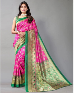 Kanooda Prints Printed Mysore Art Silk Saree