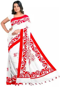 Priyongboda Printed Jamdani Cotton Blend Saree