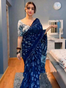 Shoploom Printed Handloom Pure Cotton Saree