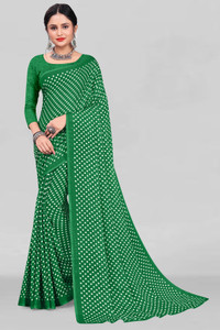 Leelavati Polka Print Daily Wear Georgette Saree