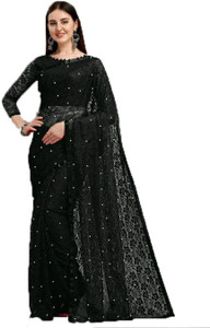 LIRTOZ Floral Print Bollywood Net Saree