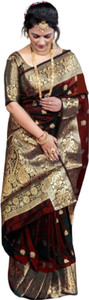 SNH EXPORT Woven Banarasi Silk Blend Saree