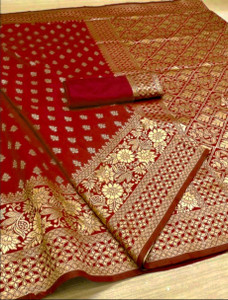 R K INFINITIVE Woven Kanjivaram Jacquard Saree