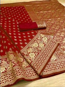 R K INFINITIVE Woven Kanjivaram Jacquard Saree