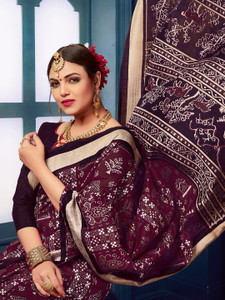 Divastri Printed Sambalpuri Silk Blend Saree