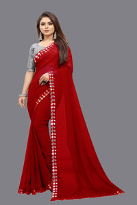 Vivan Fab Self Design Bollywood Chiffon Saree