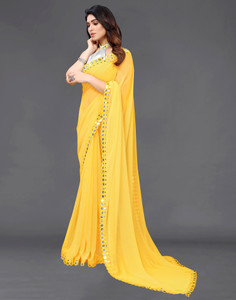 Samah Dyed, Embellished Bollywood Georgette Saree