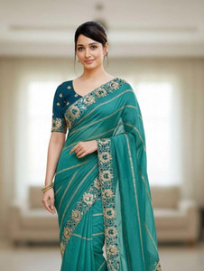 RangTarang Embroidered Banarasi Georgette Saree