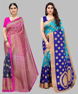 YASHIKA Floral Print, Printed, Self Design Mysore Art Silk Saree