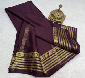 Laxmi Silk Mills Woven Daily Wear Handloom Crepe Saree