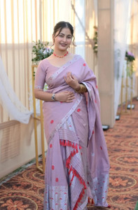 Bihuwaari Woven Mekhela Chador Cotton Silk Saree