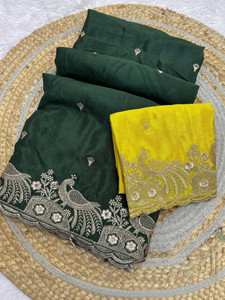 CLICKTHEMALL Embroidered Bollywood Art Silk Saree