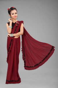 VRAJTEX FAB Embellished Bollywood Lycra Blend Saree