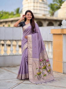 Sindharat Fashion बुना हुआ कलमकारी कॉटन सिल्क साड़ी