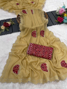 Tradivibe Dyed Bollywood Georgette Saree