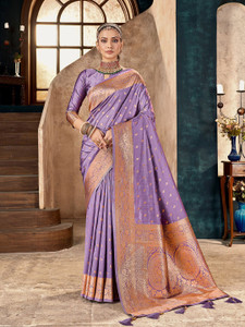 Mehrang Self Design Banarasi Cotton Silk Saree