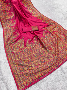 Spetila Woven Kalamkari Semi-Pashmina, Pure Silk Saree