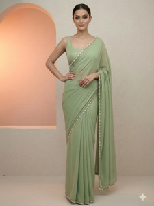 PARMARAS CREATION Solid/Plain Bollywood Tussar Silk Saree