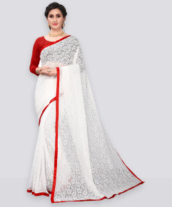 LOROFY Self Design Bollywood Net Saree