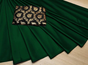 Arpita Fashion Solid/Plain Bollywood Silk Blend Saree