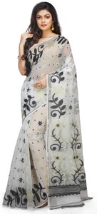 BENGAL HANDLOOM Woven Jamdani Cotton Silk Saree