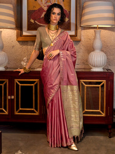 Sareemall Woven Banarasi Tussar Silk Saree