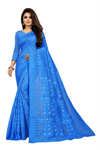 ANISSA SAREE Woven Jamdani Cotton Blend Saree