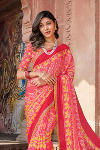 Laxmipati sarees Printed Bollywood Chiffon Saree