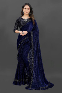 Yuvi Fab Embellished Bollywood Lycra Blend Saree