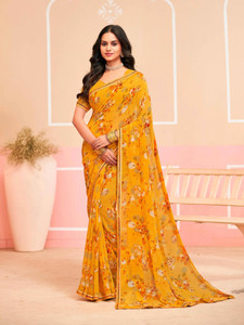 Laxmipati sarees Geometric Print, Printed Daily Wear Georgette Saree