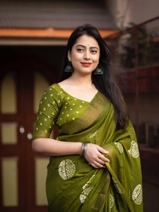 KHIMAJMAAFASHION Printed Daily Wear Cotton Silk Saree