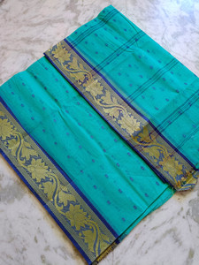 Piyafashion Self Design Tant Pure Cotton Saree