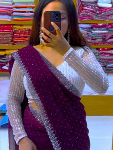 TIGERSNAKE Self Design Baluchari Georgette Saree
